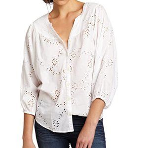 Lucky Brand Eyelet lace button down shirt